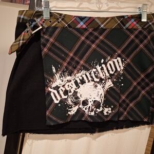 Current Mood: Just Destruction Plaid Black Mini Skirt